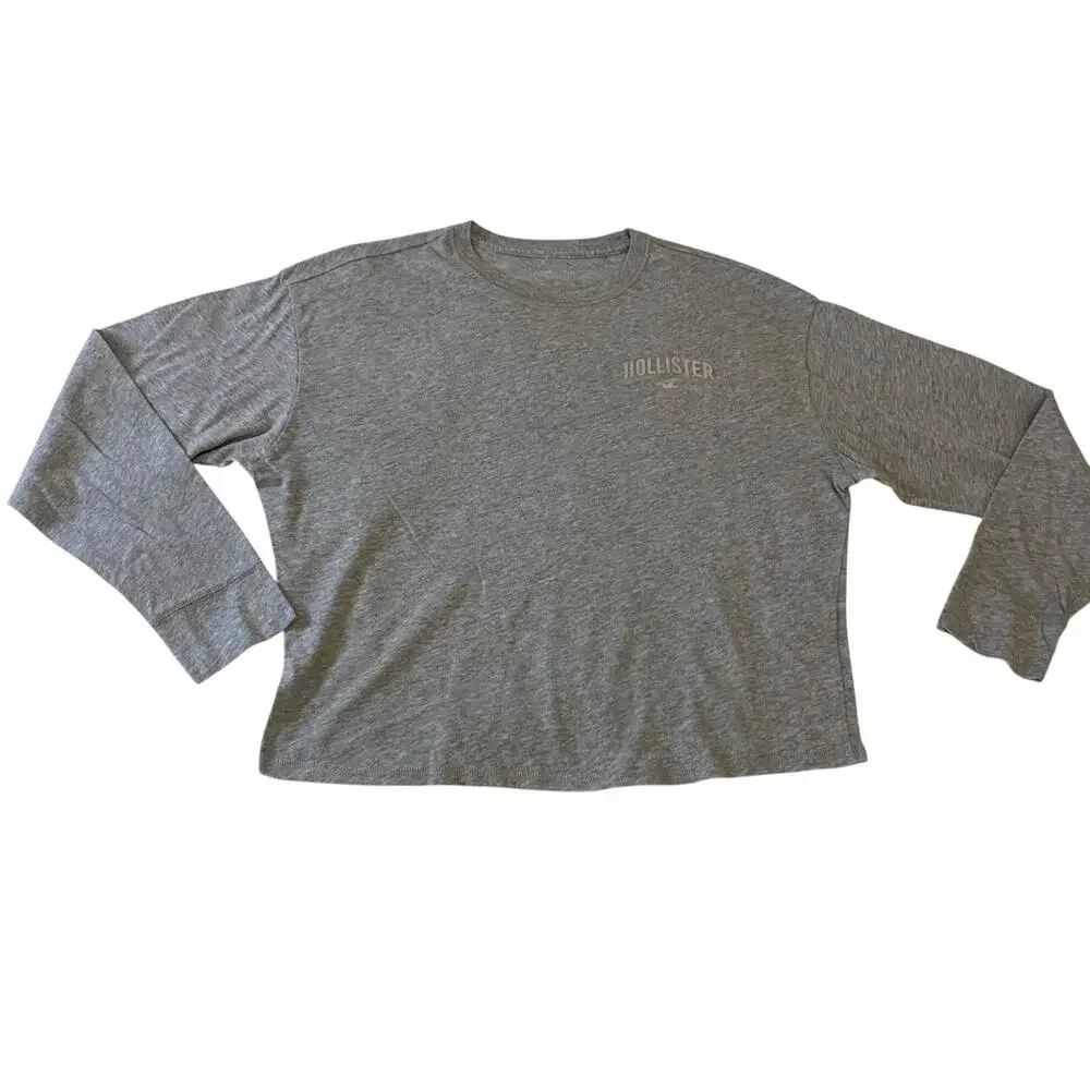 Hollister Sleep Lightweight Long Sleeve T-Shirt Size Small in Gray Comfy Lounge